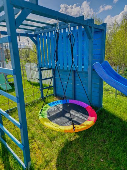 Sūpynės „Gandro lizdas“ 100 cm, spalvotos