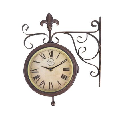 Dvipusis lauko laikrodis-termometras