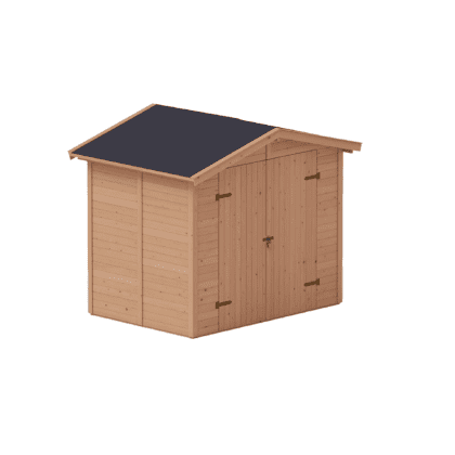 Medinis sandėliukas „Barsukas“ 3,95 m2, impregnuotas rudai