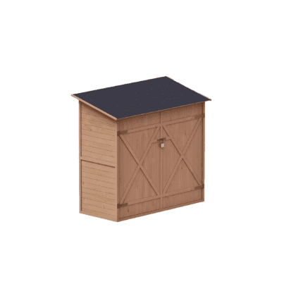 Medinis sandėliukas „Sodas“ 1,05 m2, impregnuotas rudai
