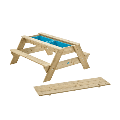 Vaikiškas staliukas su suoliukais ir vonelėmis "Robertas"