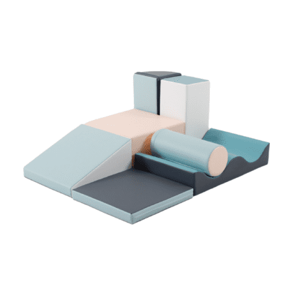 Minkštų kaladėlių komplektas "Sukutis", pastelinis