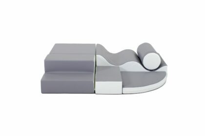 Minkštų kaladėlių komplektas "Sraigenė", pilkas