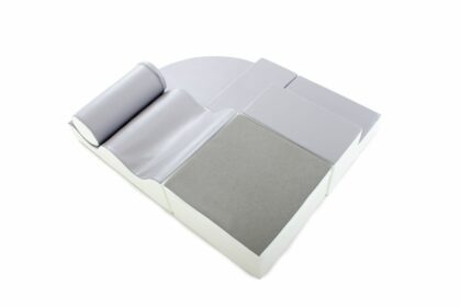 Minkštų kaladėlių komplektas "Sraigenė", pilkas