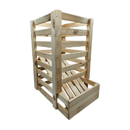 Medinė dėžė daržovėms sandėliuoti, 40x54x70 cm