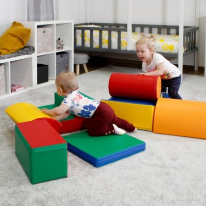 Minkštų kaladėlių komplektas "Figūros", spalvotas