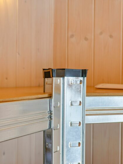 Kampinė sandėliavimo lentyna - stelažas, 180x70x70x40cm, 175kg