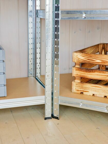 Kampinė sandėliavimo lentyna - stelažas, 180x70x70x40cm, 175kg