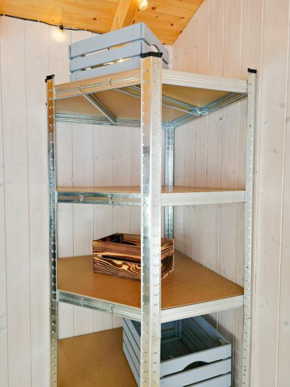 Kampinė sandėliavimo lentyna - stelažas, 180x70x70x40cm, 175kg