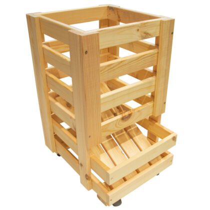 Medinė dėžė daržovėms sandėliuoti, 30x37x51 cm