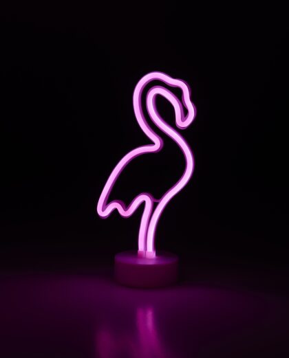 Neoninė LED lempa „Flamingas”