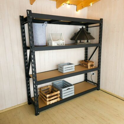 Sandėliavimo lentyna - stelažas, 180x180x45cm, 600kg, juoda