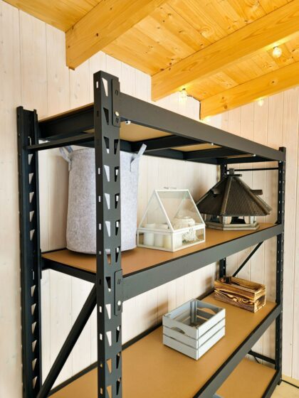 Sandėliavimo lentyna - stelažas, 180x180x45cm, 600kg, juoda