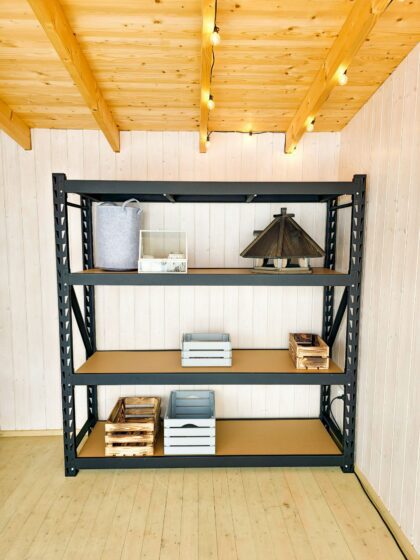 Sandėliavimo lentyna - stelažas, 180x180x45cm, 600kg, juoda