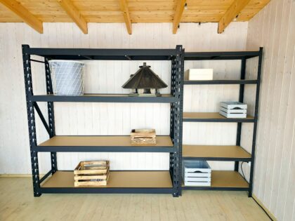 Sandėliavimo lentyna - stelažas, 180x90x40 cm, 175kg, juoda