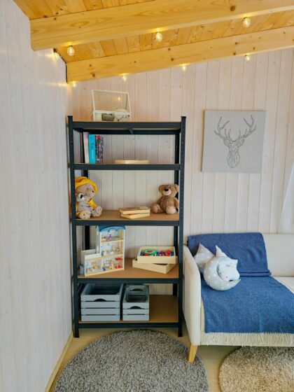 Sandėliavimo lentyna - stelažas, 180x90x40 cm, 175kg, juoda