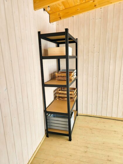 Sandėliavimo lentyna - stelažas, 180x90x40 cm, 175kg, juoda