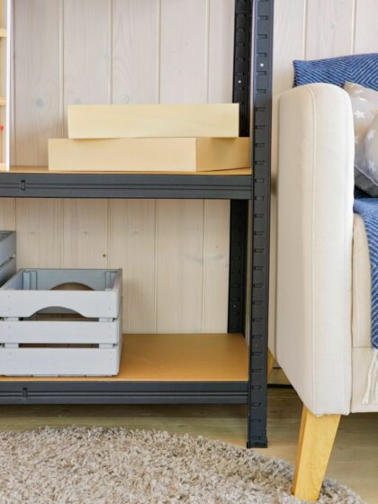 Sandėliavimo lentyna - stelažas, 180x90x40 cm, 175kg, juoda