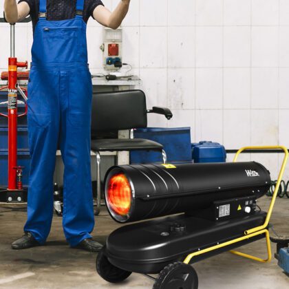 Dyzelinis šildytuvas 50Kw, su ratukais