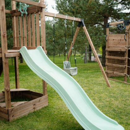 pastelinė žalia čiuožykla 220 cm