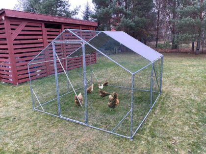 Metalinis naminių gyvūnėlių aptvaras, 3 x 3 x 2,2 m
