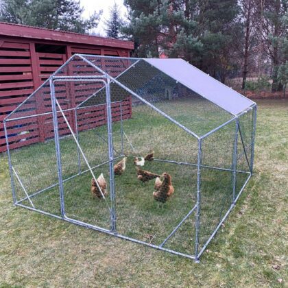 Metalinis naminių gyvūnėlių aptvaras, 3 x 3 x 2,2 m