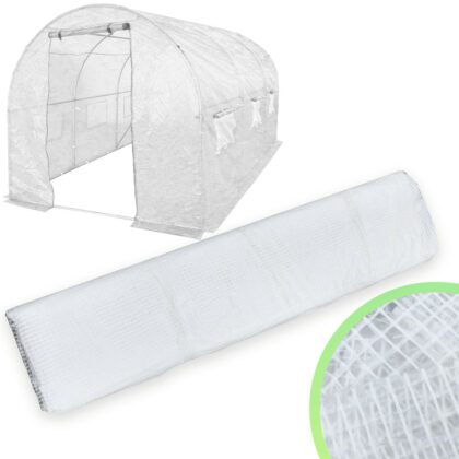Armuota šiltnamio plėvelė, 2 x 4,5 m, balta