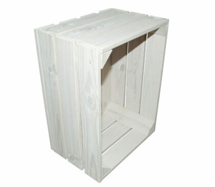 Medinė dėžė 40 x 30 x 21 cm, balta