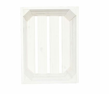 Medinė dėžė 40 x 30 x 21 cm, balta