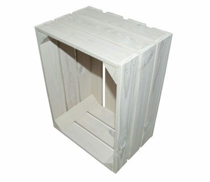 Medinė dėžė 40 x 30 x 21 cm, balta