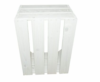 Medinė dėžė 40 x 30 x 21 cm, balta