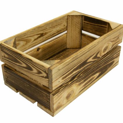 Medinė dėžė 32 x 20 x 14 cm, deginto medžio