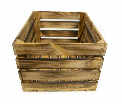 Medinė dėžė  50 x 40 x 30 cm, deginto medžio