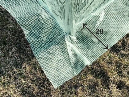 Šiltnamis su armuota plėvele, 7 m2, 3,5 x 2 m, žalias