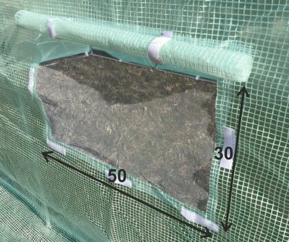 Šiltnamis su armuota plėvele, 7 m2, 3,5 x 2 m, žalias