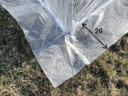 Šiltnamis su armuota plėvele, 7 m2, 2 x 3,5 m, baltas