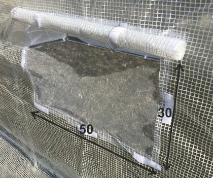 Šiltnamis su armuota plėvele, 7 m2, 2 x 3,5 m, baltas