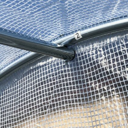 Šiltnamis su armuota plėvele, 9 m2, 2 x 4,5 m, baltas