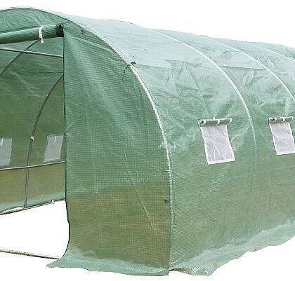 Šiltnamis su armuota plėvele, 24 m2, 8 x 3 m, žalias