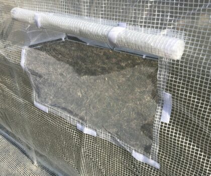 Armuota šiltnamio plėvelė, 2 x 4,5 m, balta