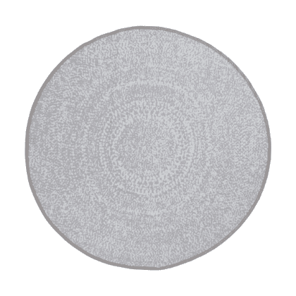 Apvalus lauko kilimas, 180cm, pilkas