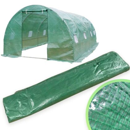 Armuota šiltnamio plėvelė, 3 x 6 m, žalia