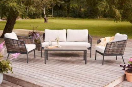 Lauko baldų komplektas "Daniela", rudas