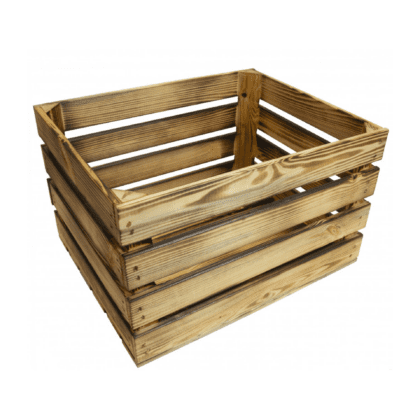 Medinė dėžė  50 x 40 x 30 cm, deginto medžio