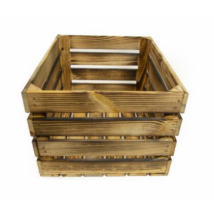 Medinė dėžė  50 x 40 x 30 cm, deginto medžio