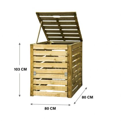 Medinė kompostavimo dėžė, 650 l