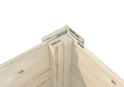 Medinis sandėliukas „Sakalas” 3 + 2,9 m2