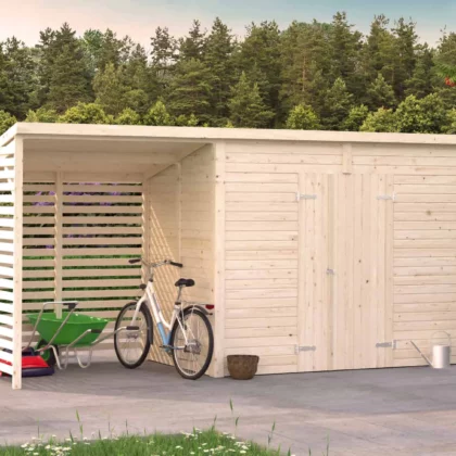 Medinis sandėliukas „Sakalas” 4,5 + 2,9 m2