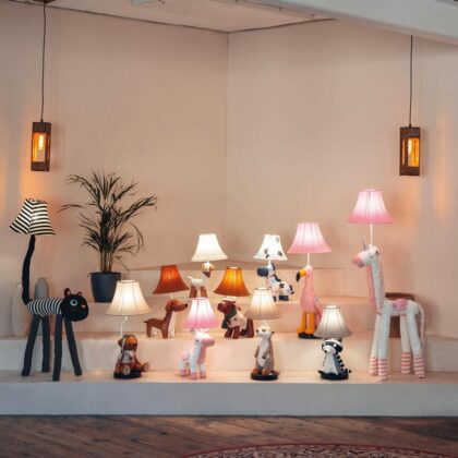 Vaikiškas stalinis šviestuvas „Meškutis Čarlis“