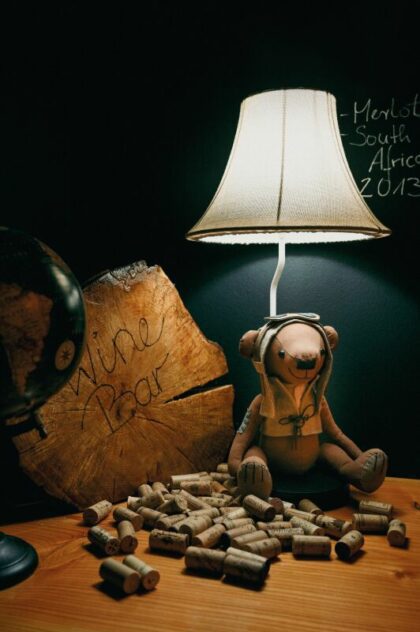 Vaikiškas stalinis šviestuvas „Meškutis Čarlis“